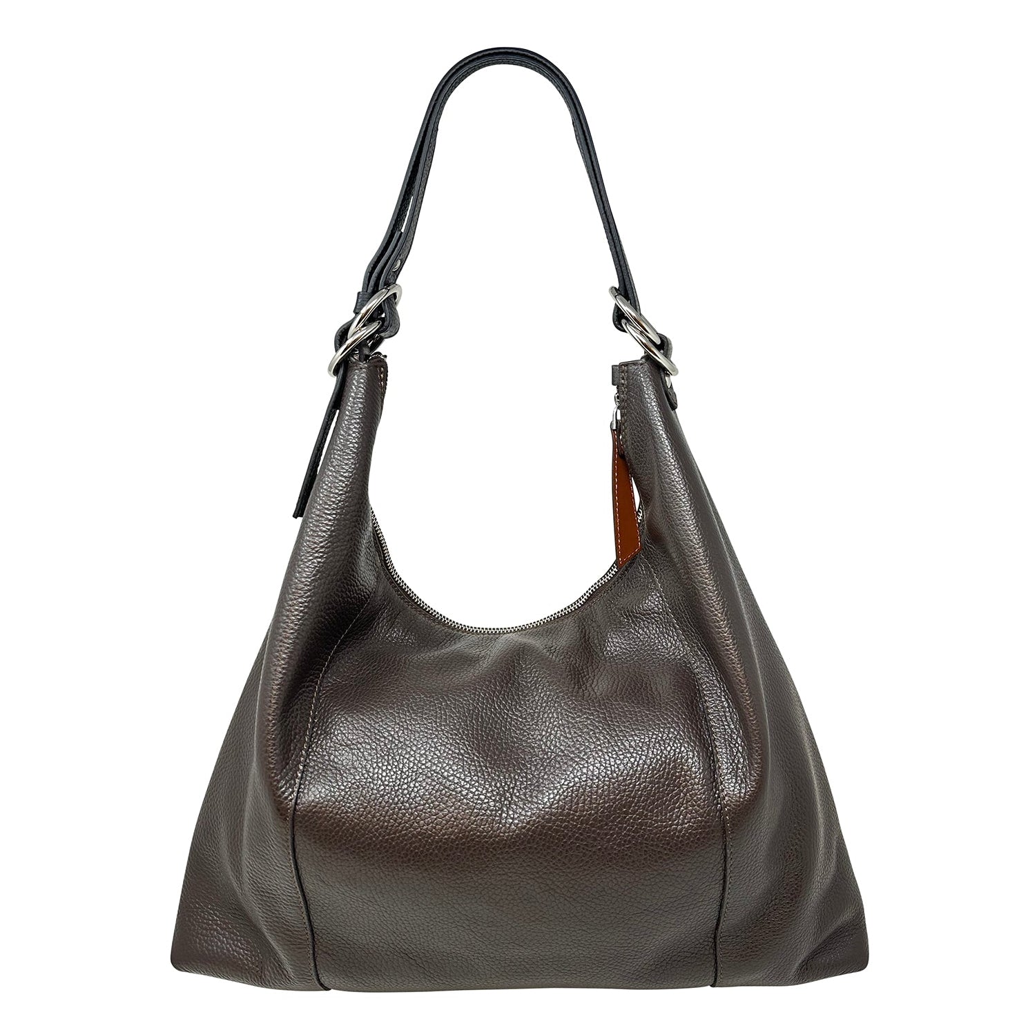 Carol J Large Brown Suede and Leather Shoulder Bag Brown - Big Bag NY