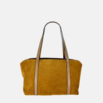 Carol J Large Suede Shoulder Tote in Caramel- Big Bag NY