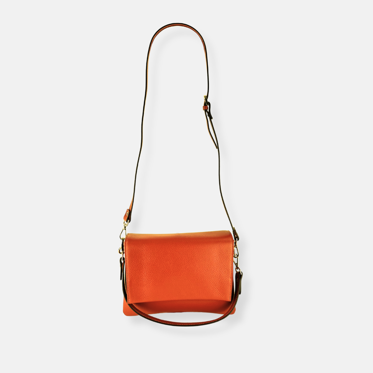 Carol J Pebble Leather Medium Flap Shoulder and Crossbody Bag - Big Bag NY