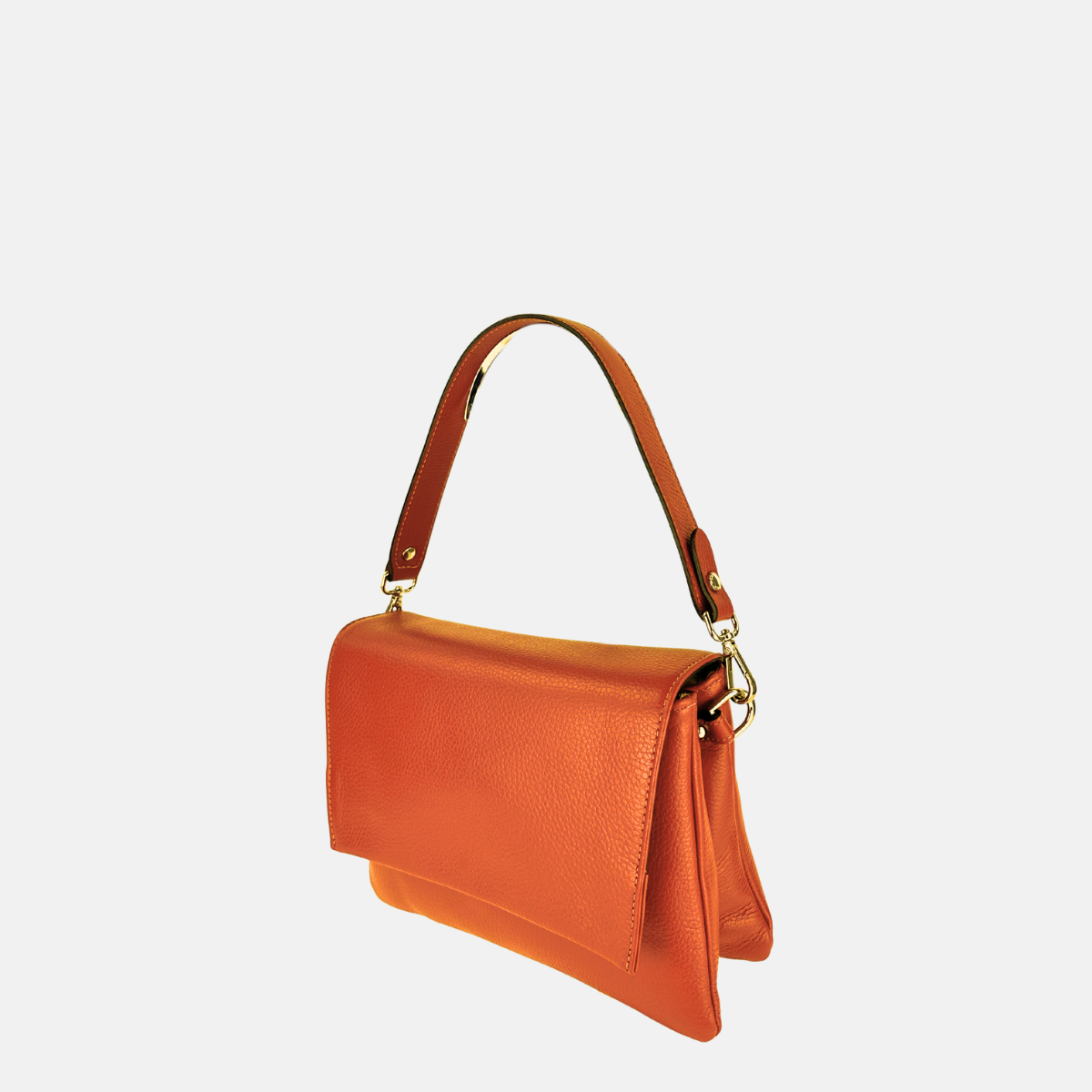 Carol J Pebble Leather Medium Flap Shoulder and Crossbody Bag - Big Bag NY