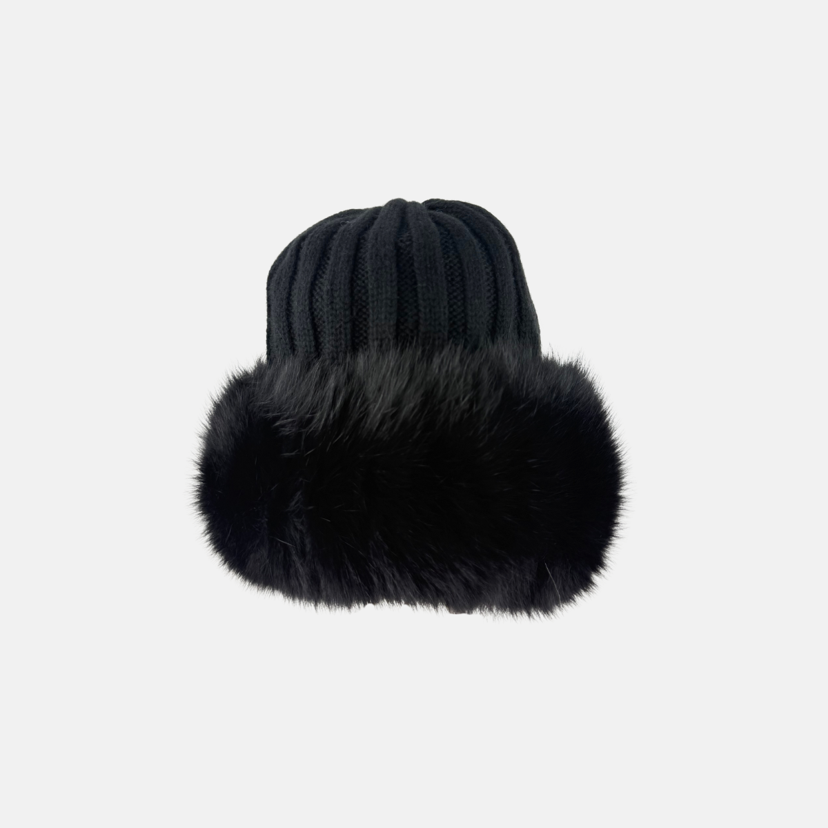 Cashmere Blend Russian Hat in Black - Big Bag NY