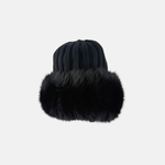 Cashmere Blend Russian Hat in Black - Big Bag NY