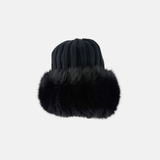 Cashmere Blend Russian Hat in Black - Big Bag NY