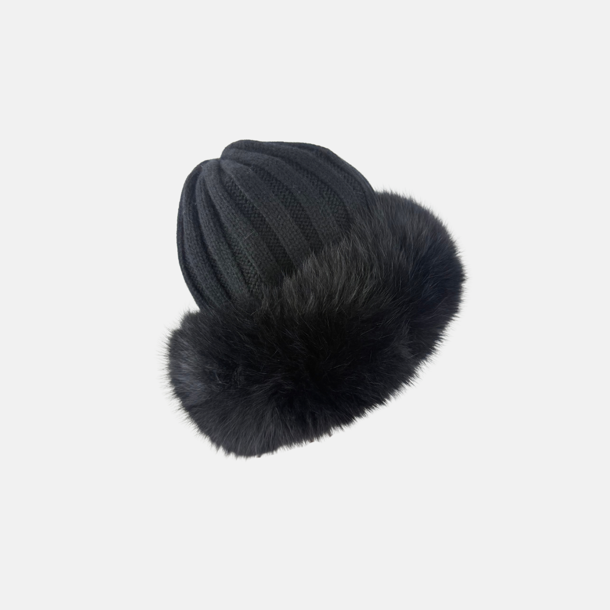 Cashmere Blend Russian Hat in Black - Big Bag NY