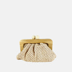 Caterina Bertini Small Bamboo Frame Clutch in Natural - Big Bag NY