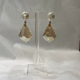 Chan Luu freshwater pearl and chandelier crystal drop earrings