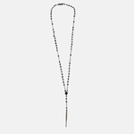 Chan Luu Gunmetal Crystal Y Necklace - Big Bag NY