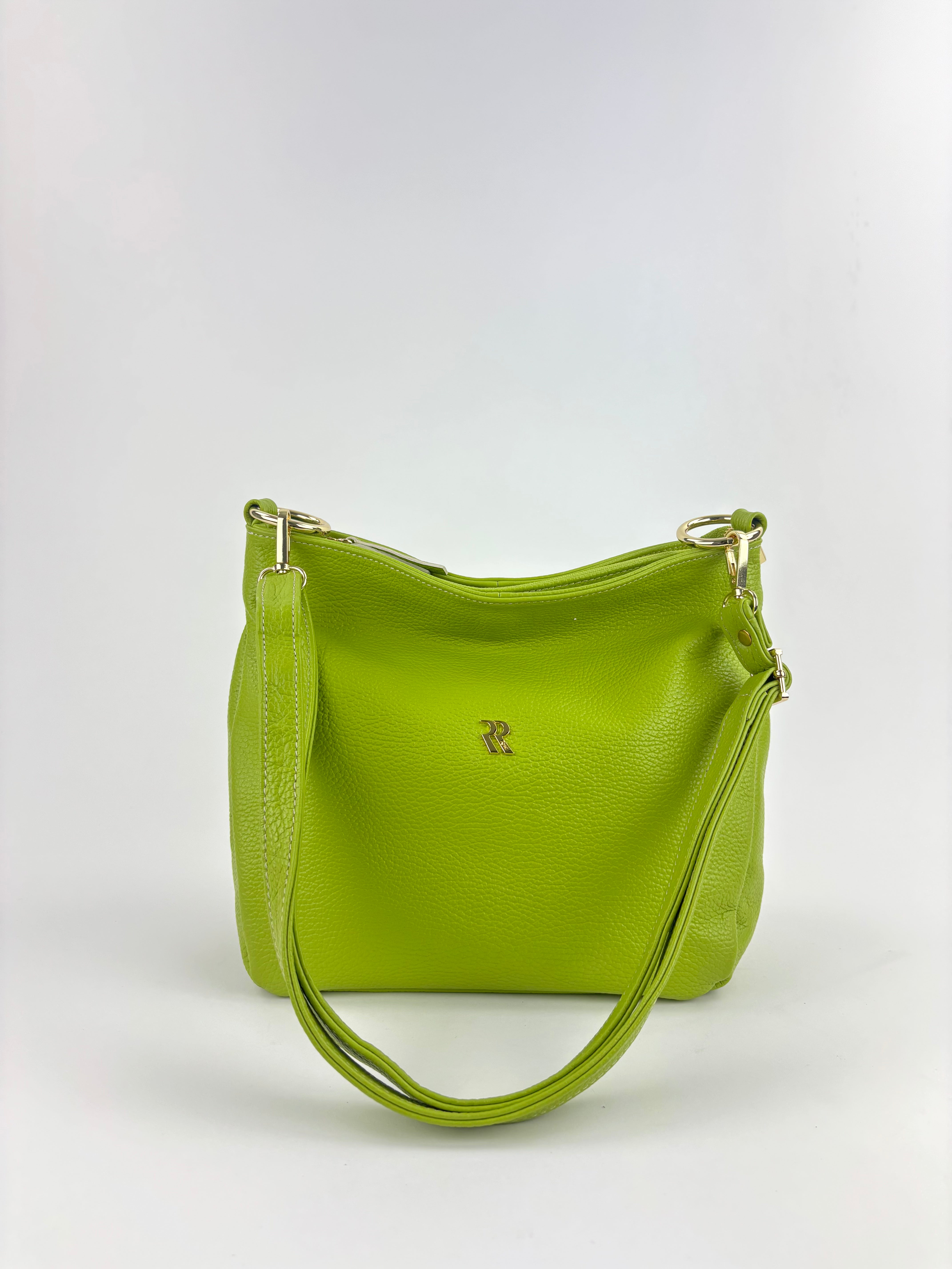 Contrast Trim Medium Bucket Bag Lime - Big Bag NY
