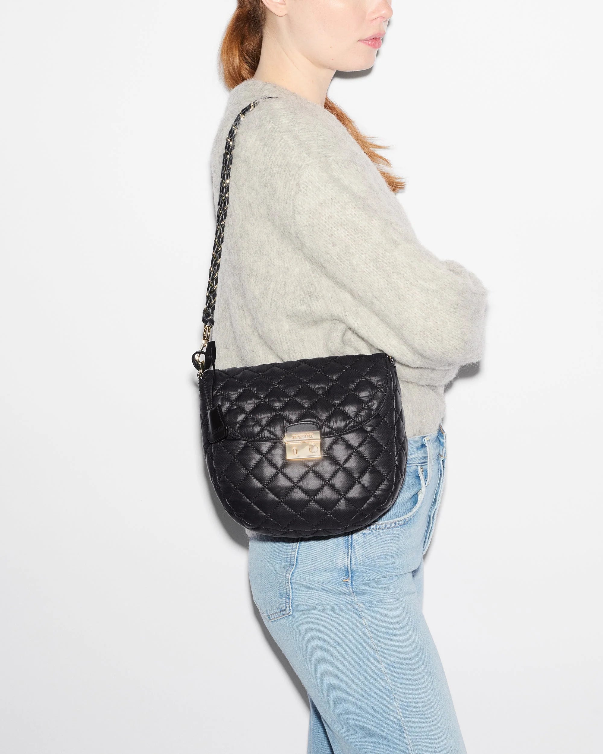 Crosby Lock Saddle Black - Big Bag NY
