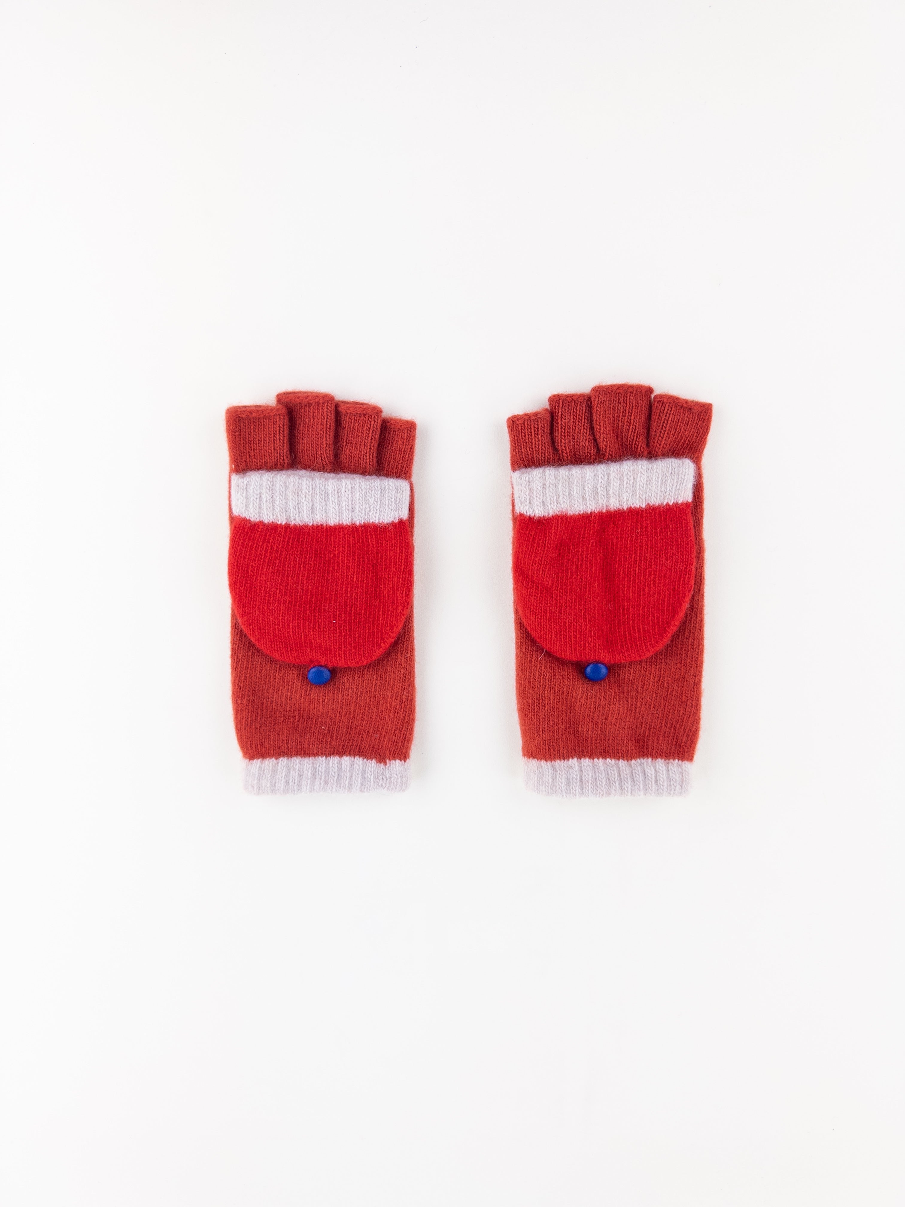 Santacana Short Fingerless Glove with Hood in Red - Big Bag NY