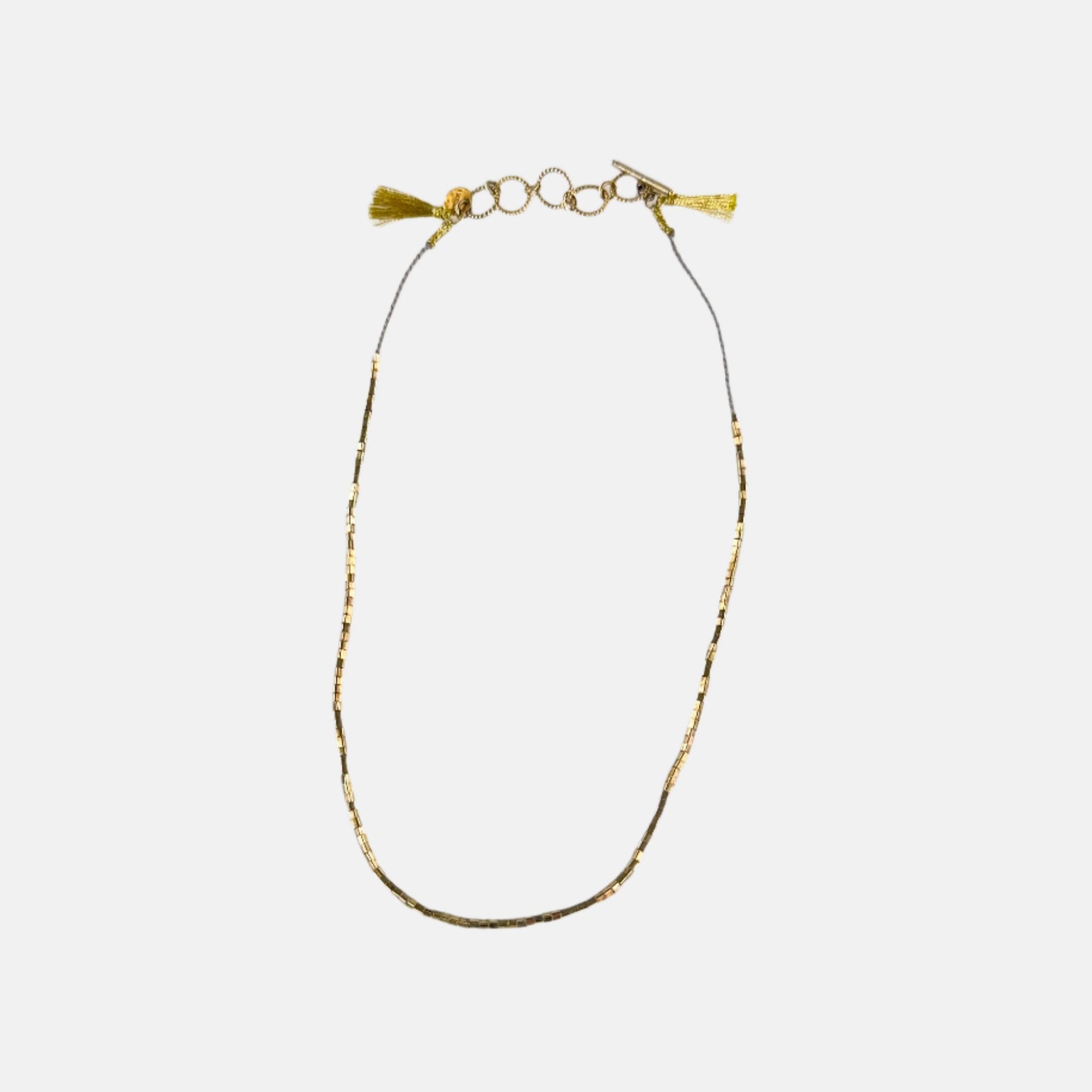 5 Octobre Gold Beaded Choker - Big Bag NY