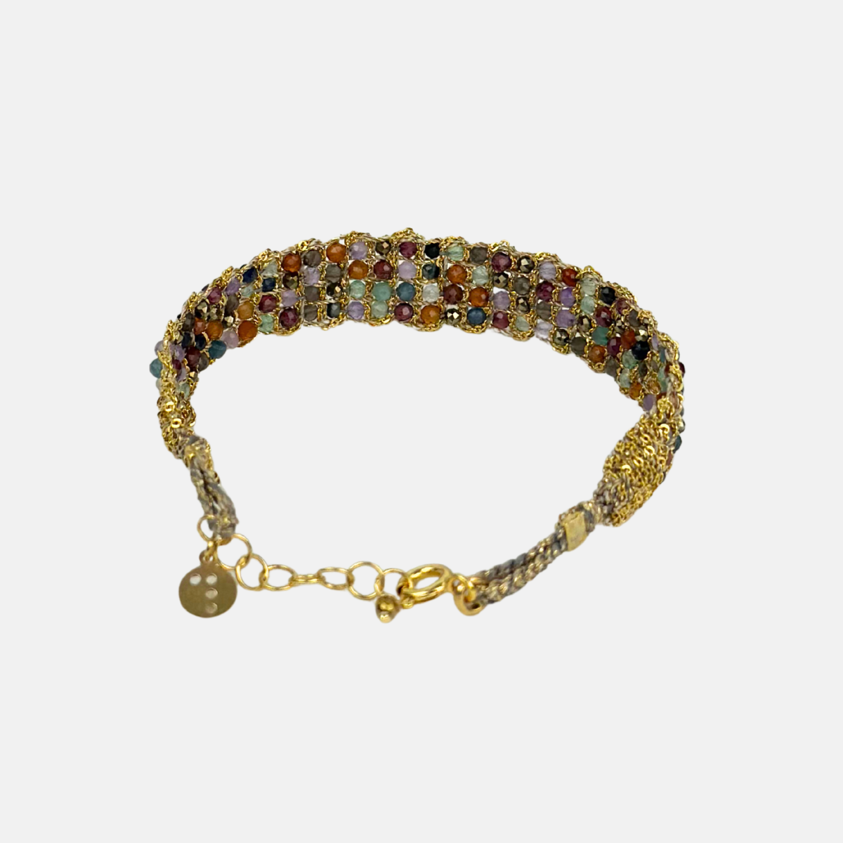 DAG Gioielli Muamara Jaipur Woven Bracelet in Multicolor Stones - Big Bag NY