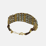 DAG Gioielli Muamara Madras XL Woven Bracelet with Grey Labradorite - Big Bag NY