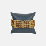 DAG Gioielli Muamara Madras XL Woven Bracelet with Orange Garnet - Big Bag NY