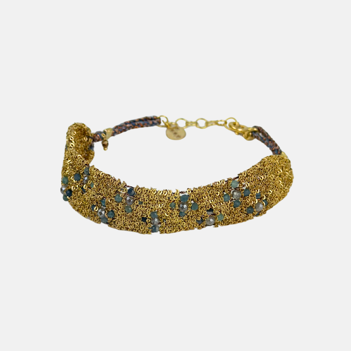 DAG Gioielli Muamara Woven Bracelet with Star Blue Tourmaline - Big Bag NY