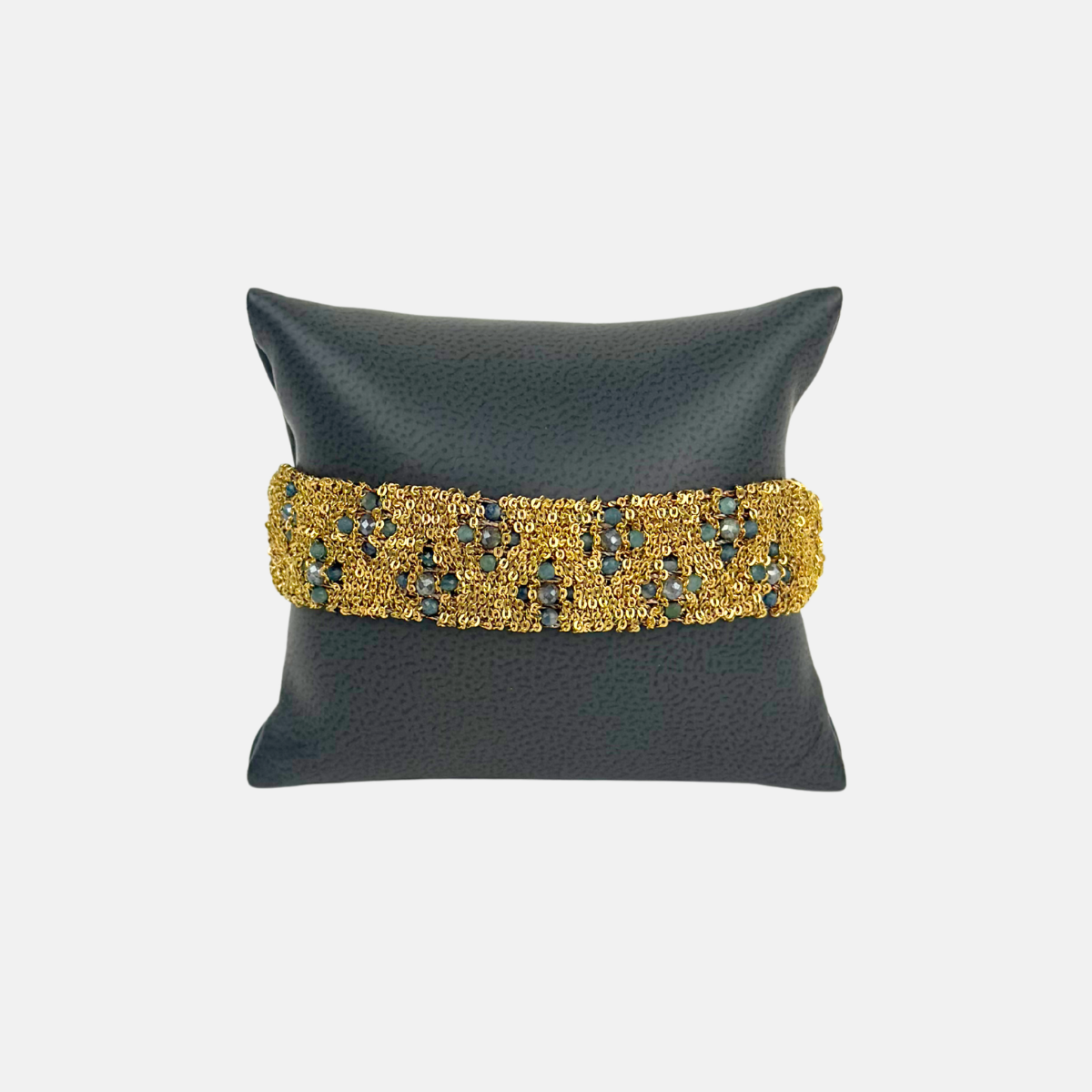 DAG Gioielli Muamara Woven Bracelet with Star Blue Tourmaline - Big Bag NY