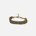 DAG Gioielli Woven Bracelet with Multicolor Gemstones - Big Bag NY