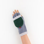 Santacana Short Fingerless Glove with Hood in Green - Big Bag NY