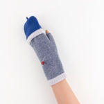 Santacana Short Fingerless Glove with Hood in Grey - Big Bag NY