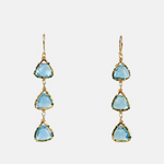 Dana Kellin London Blue Topaz Three Drop Earrings - Big Bag NY