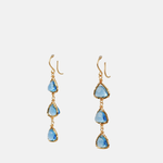 Dana Kellin London Blue Topaz Three Drop Earrings - Big Bag NY
