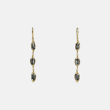 Dana Kellin Long Silver and Gold Mixed Metal Dangle Earrings - Big Bag NY