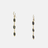 Dana Kellin Long Silver and Gold Mixed Metal Dangle Earrings - Big Bag NY