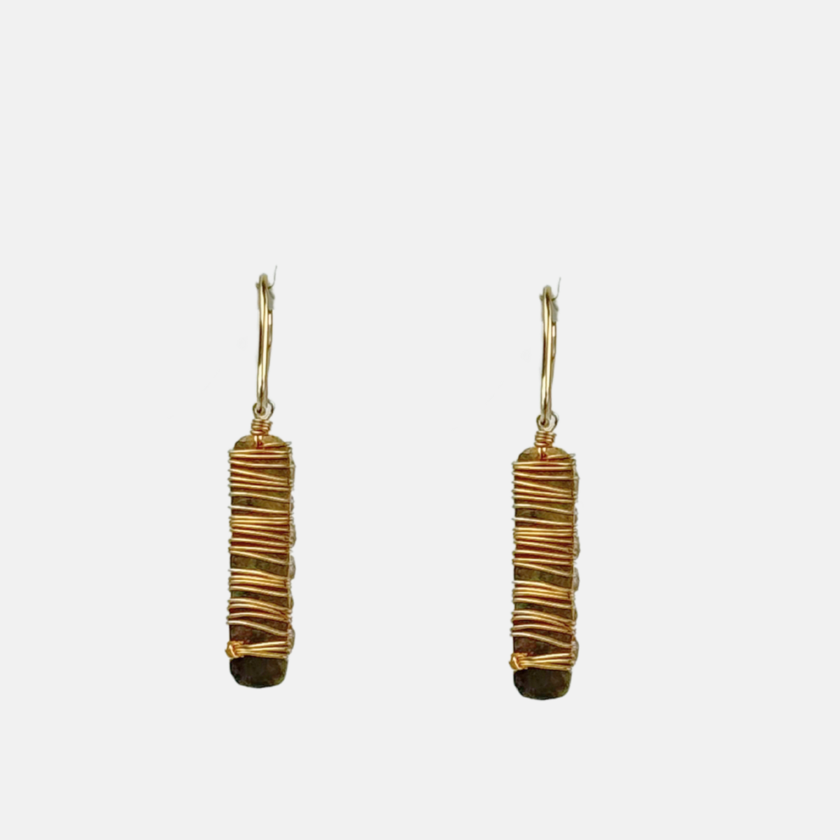 Dana Kellin Stacked Citrine Dangle Earrings - Big Bag NY 