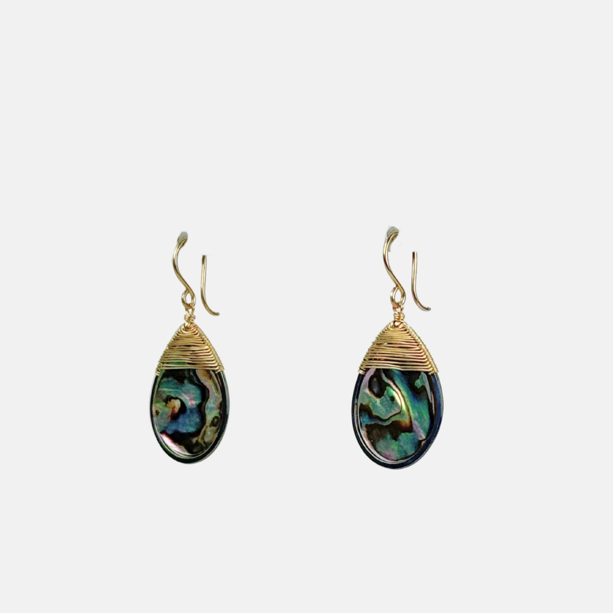 Dana Kellin Wrapped Abalone Teardrop Earrings - Big Bag NY