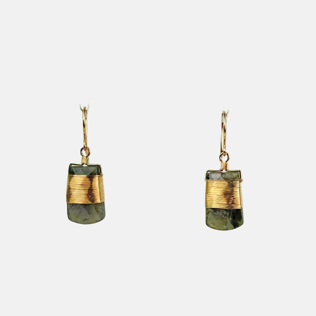 Dana Kellin Wrapped Labradorite Earrings - Big Bag NY