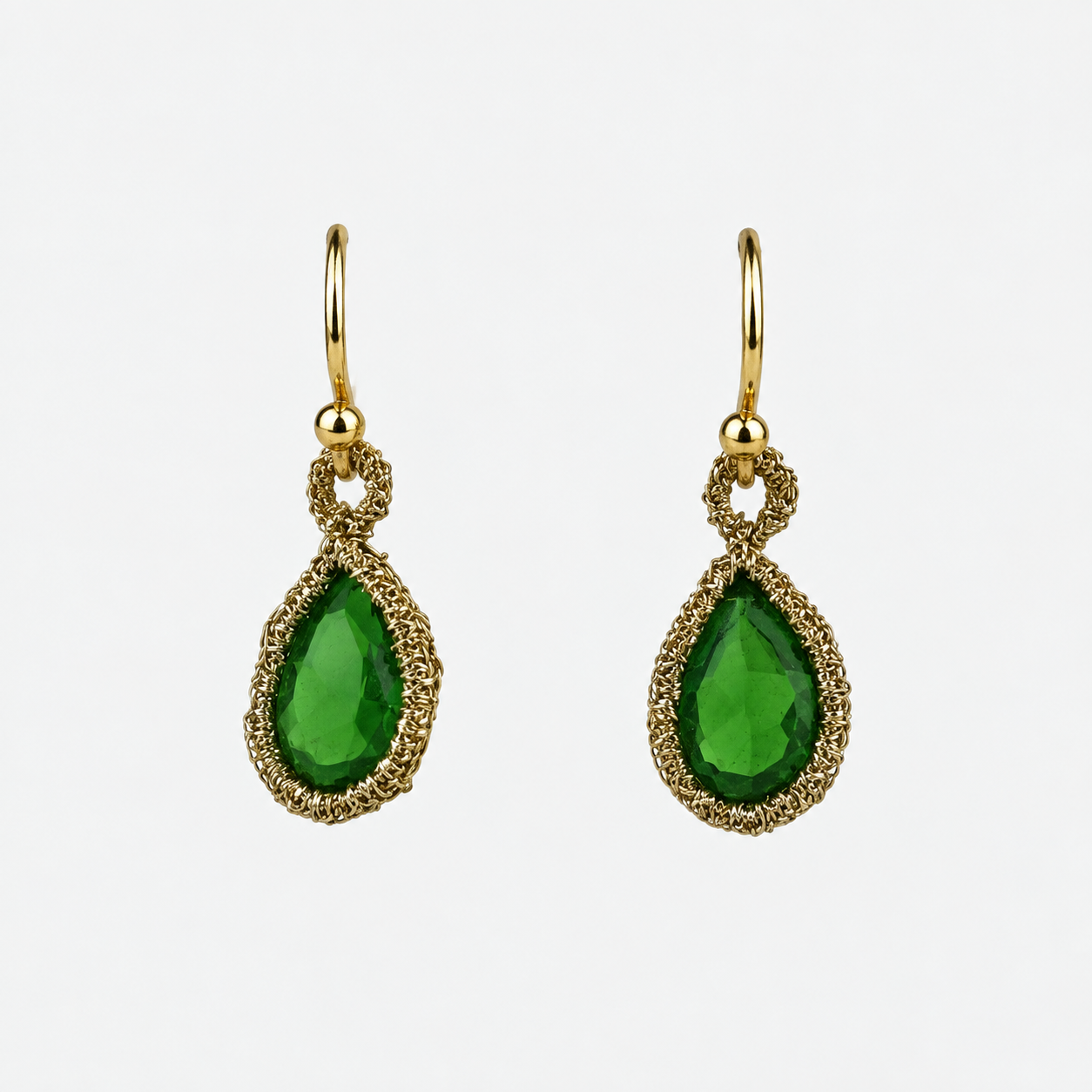 Danielle Welmond Caged Peridot Drop Earrings - Big Bag NY