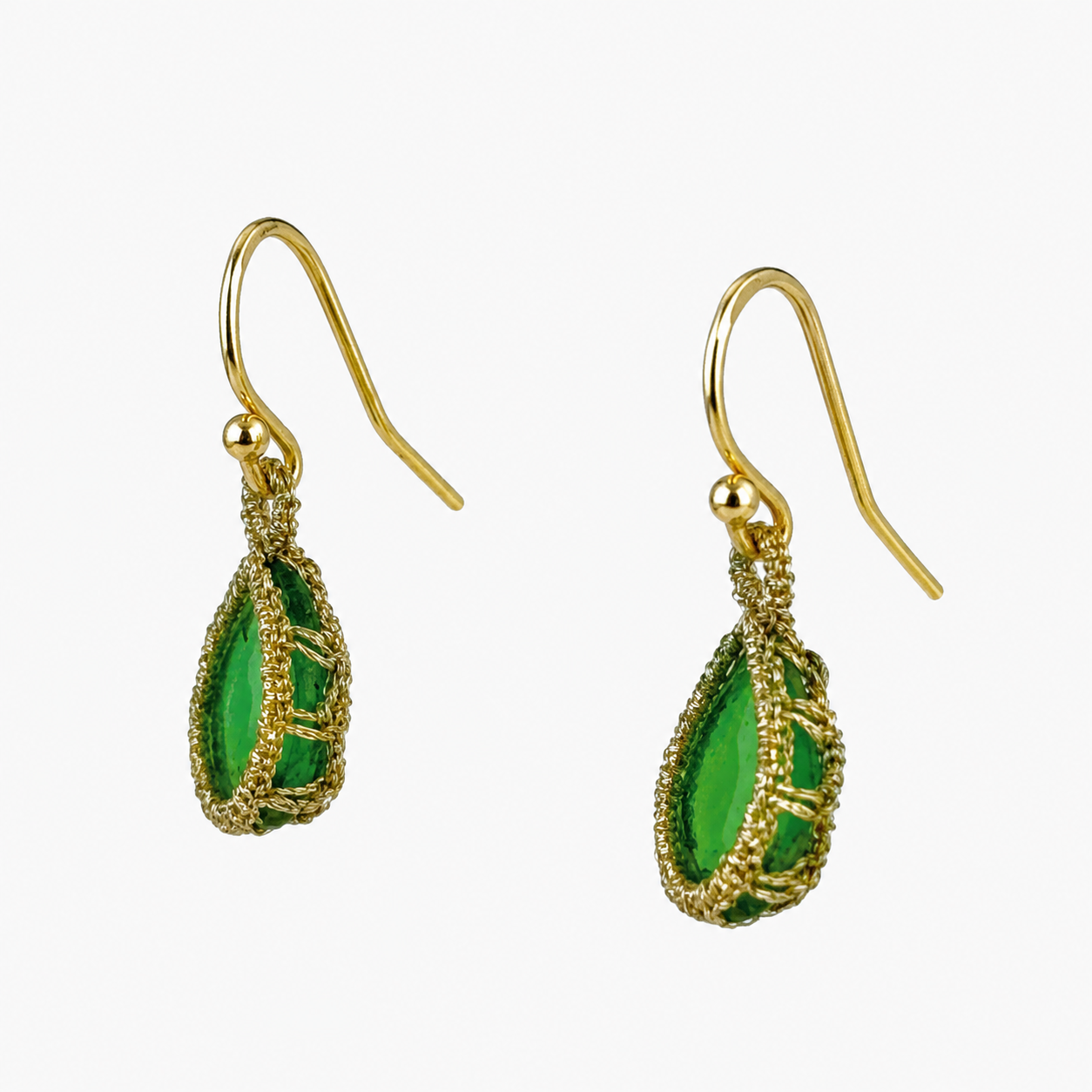 Danielle Welmond Caged Peridot Drop Earrings - Big Bag NY