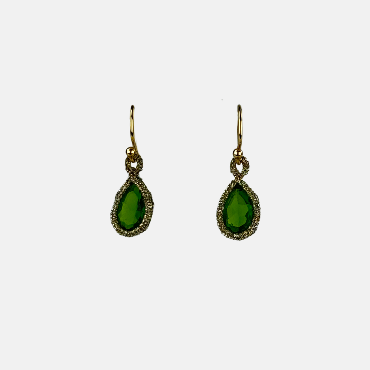Danielle Welmond Caged Peridot Drop Earrings - Big Bag NY