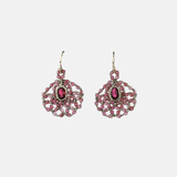 Danielle Welmond Garnet and Pink Tourmaline Fan Earrings - Big Bag NY