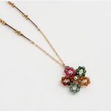 Danielle Welmond Rainbow Tourmaline Flower Necklace - Big Bag NY