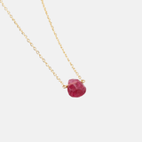 Danielle Welmond Single Ruby Drop Gold Necklace - Big Bag NY