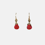  Danielle Welmond Woven Ruby Drop with Gold Pyrite Earrings