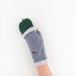 Santacana Short Fingerless Glove with Hood in Green - Big Bag NY