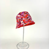 Reversible Abstract Print Rain Hat Pink