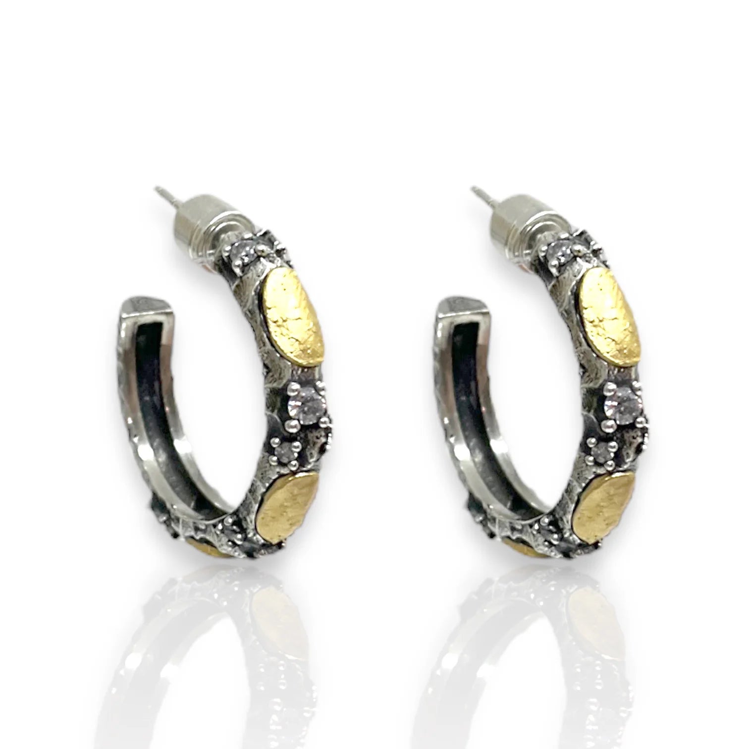 Tat2 Alma Hoop Earrings Silver - Big Bag NY