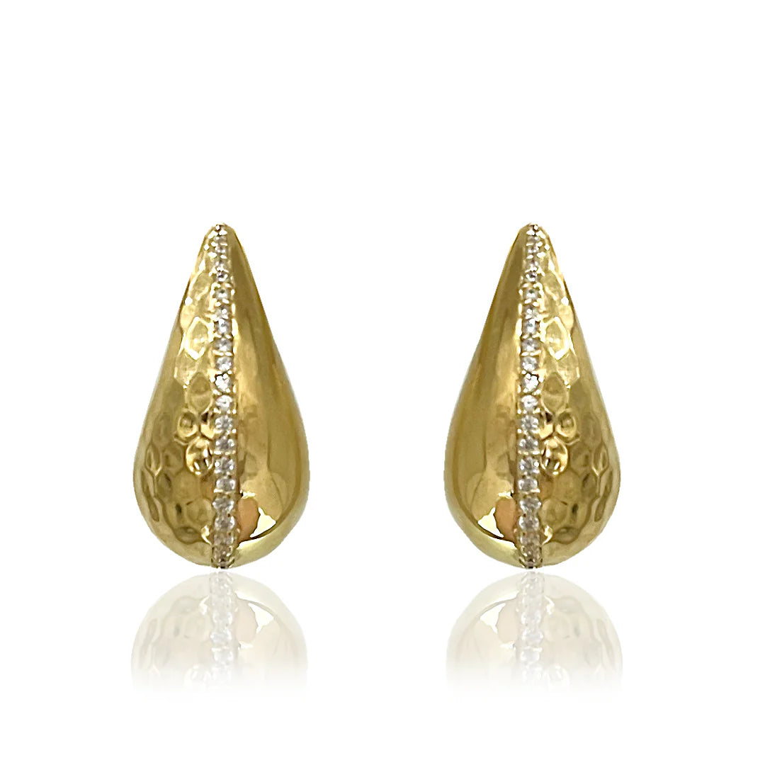 Tat2 Gold Gia Teardrop Earrings - Big Bag NY
