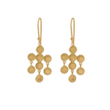 Manjusha Gold Lotus Chandelier Earrings - Big Bag NY