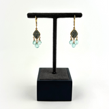 Blue Topaz Teardrop Earrings - Big Bag NY