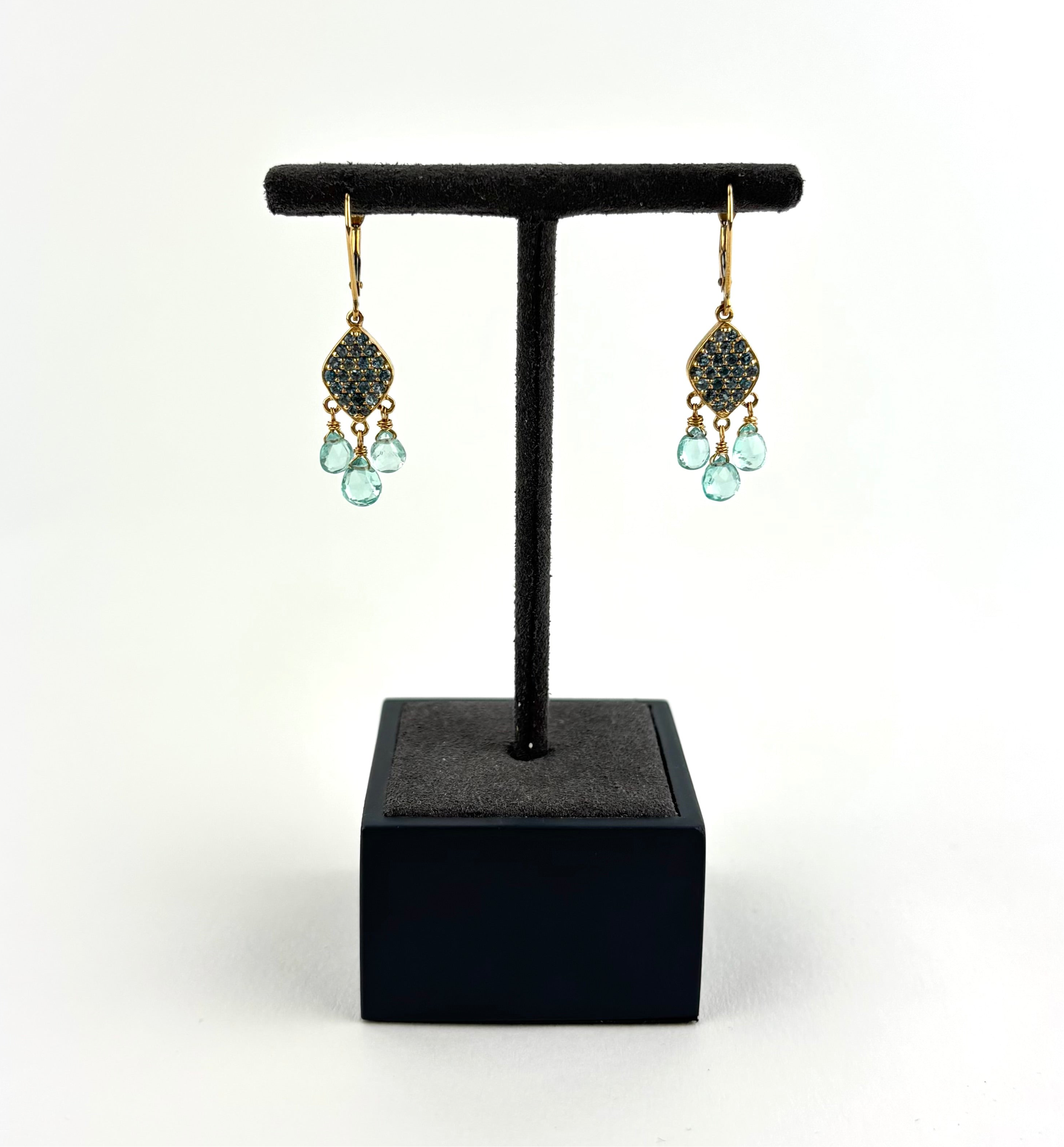Blue Topaz Teardrop Earrings - Big Bag NY