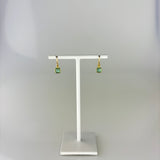 Square Emerald Cabochan 18K Drops