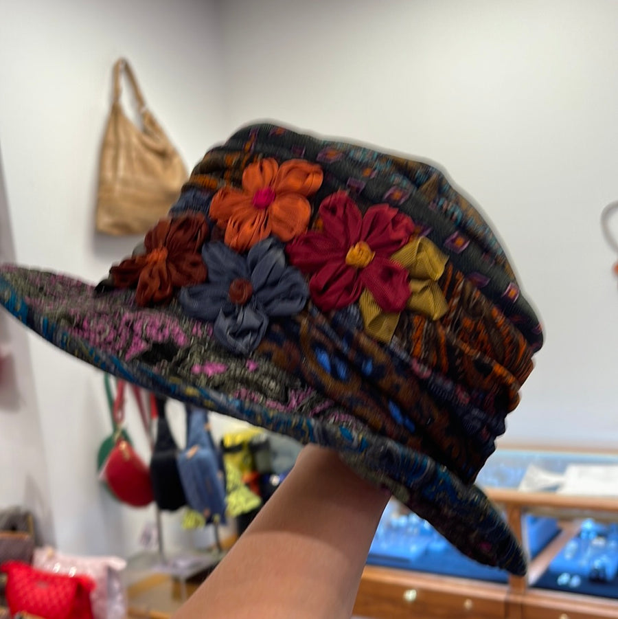 Velvet Liberty Paisley Print Cloche Hat
