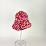 Abstract Print Rain Hat Pink