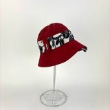 Rossomenta Red and Navy Floral rain hat