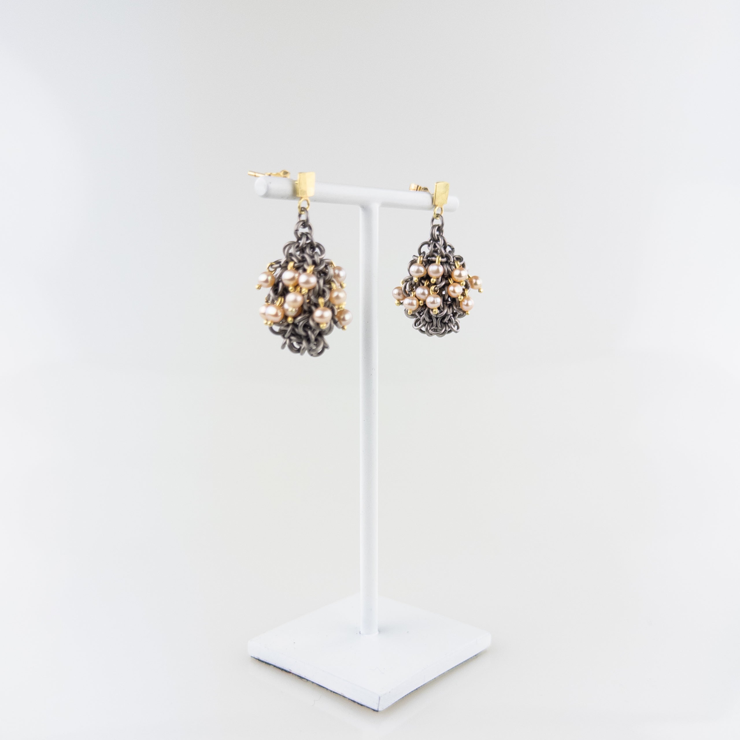 Alison Evans Mixed Metal Pearl Ball Earrings - Big Bag NY