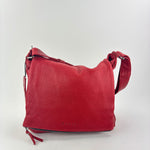 Large Zip Flap pocket Hobo Crossbody Red - Big Bag NY